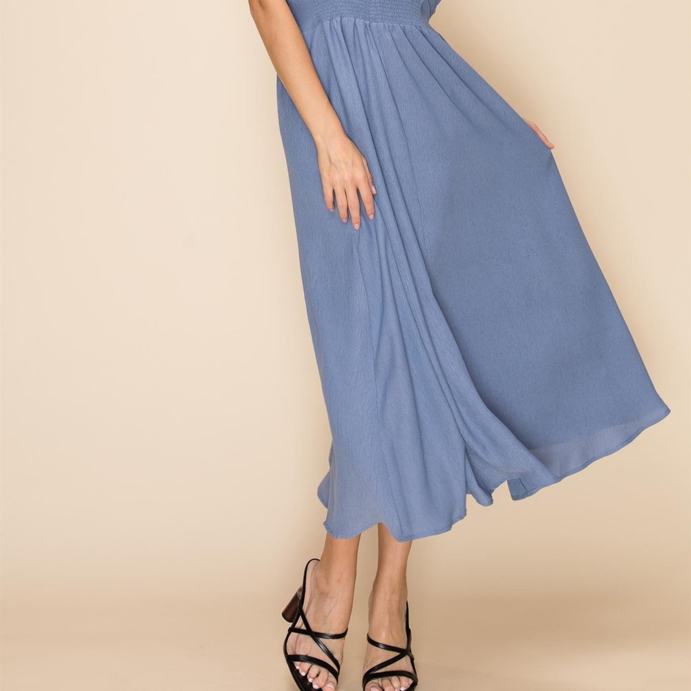 NWT!π V-neck Princess Sleeve Maxi Dress - Picture 2 of 8